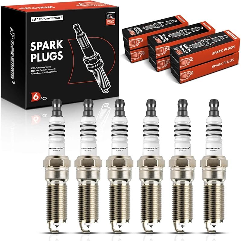 A-Premium Iridium Platinum Spark Plugs for Mazda 6/CX-9, 3.5L/3.7L, 6-