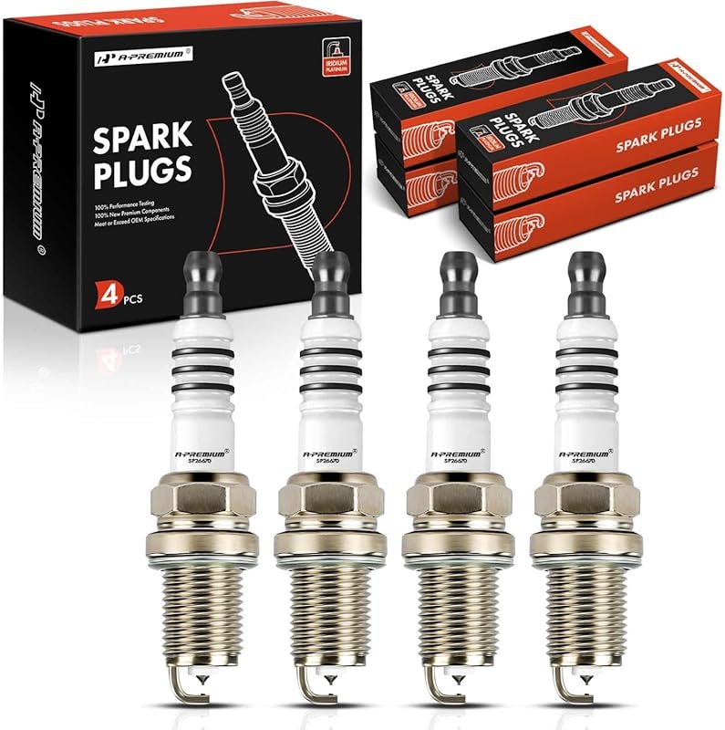 A-Premium Iridium Platinum Spark Plugs Compatible with Volkswagen & Au