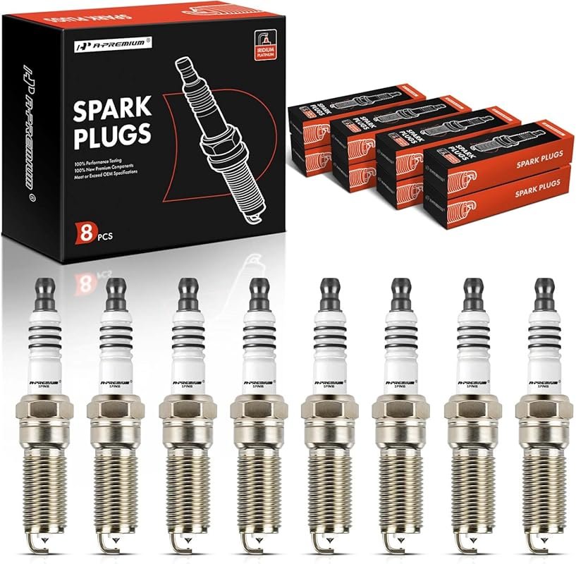 A-Premium Iridium Platinum Spark Plugs for Chevrolet Silverado, Tahoe,