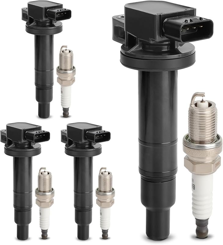 UF316 Ignition Coil Pack & 7090 Double Iridium Spark Plugs for Toyota 