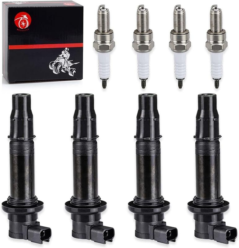 Ignition Coil & Spark Plug for Yamaha YZF-R1 2002-2006 R6 2006-2007 FZ