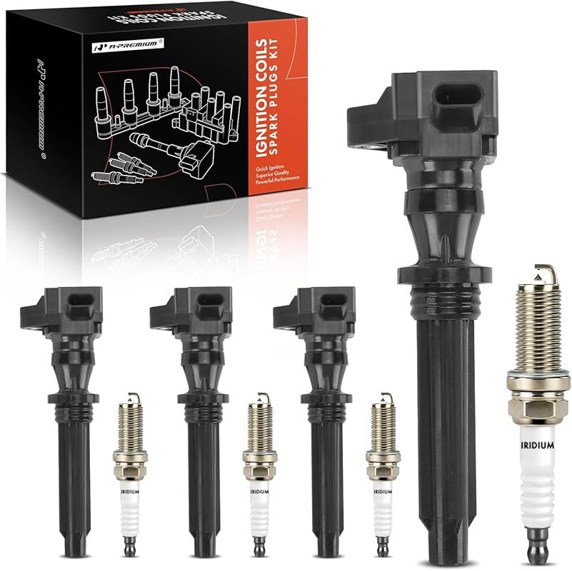 A-Premium Ignition Coil Pack & Iridium Spark Plugs for Land Rover Rang