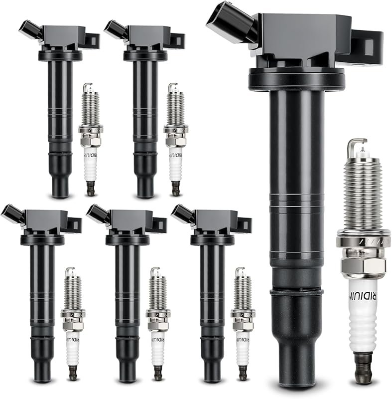 UF495 Ignition Coil & 6176 Iridium Spark Plug Set for Toyota Tacoma, T