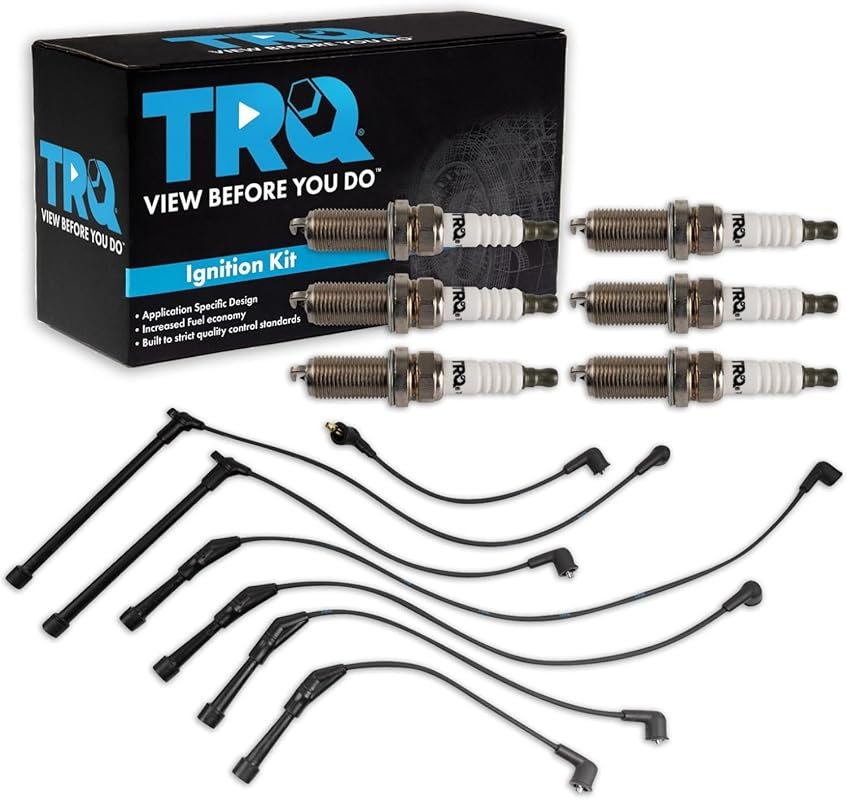 TRQ 7-Piece Iridium Spark Plug Kit for Nissan D21, Pathfinder & Pickup
