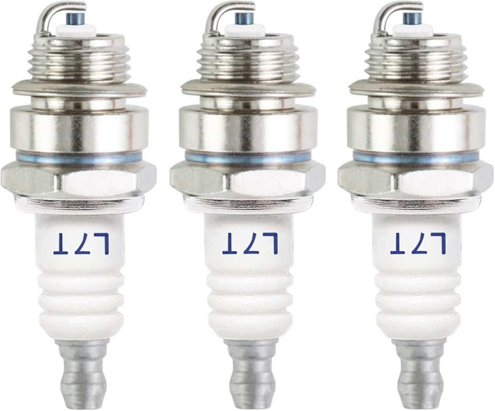 3-Pack L7T Spark Plugs for 36cc-52cc 2-Stroke Chainsaw Trimmer Mower B