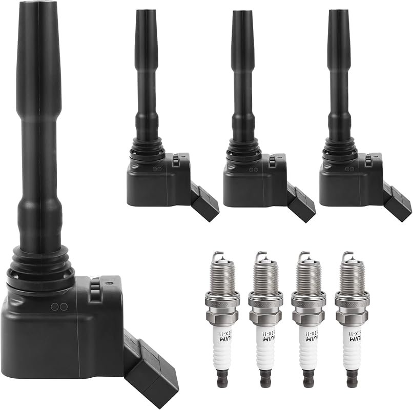 Set of 4 UF716 Ignition Coil Packs & Spark Plugs for 1.8L 2.0L Turbo A