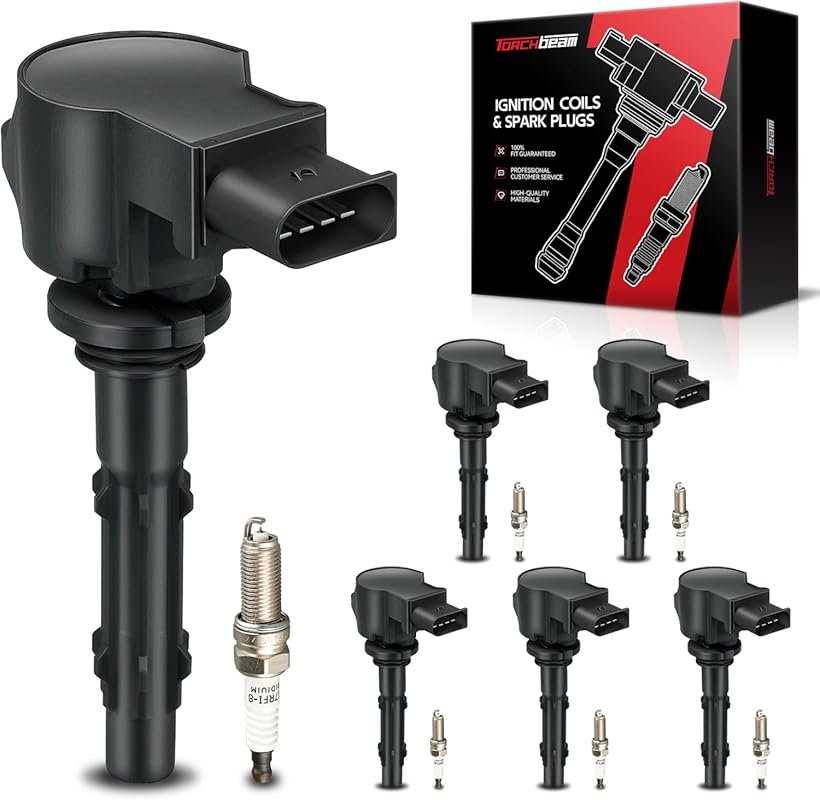 Torchbeam Set of 6 UF535 Ignition Coils & Double Iridium Spark Plugs f