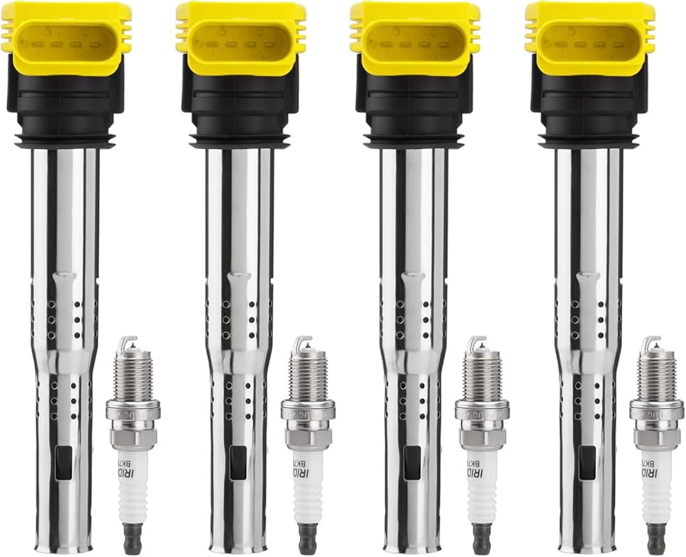 UF529 Ignition Coil Packs & 4644 Spark Plugs Compatible with VW/Audi S