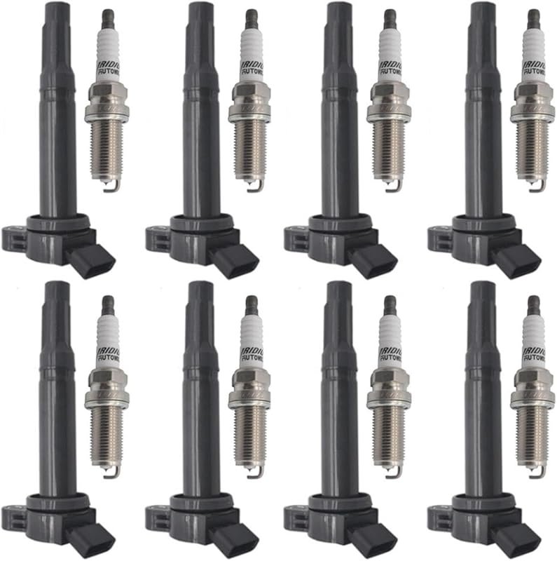 Autowxjq Ignition Coils & Iridium Spark Plugs for Toyota Tundra Sequoi