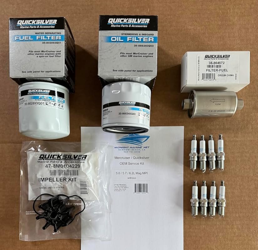 Master Service Kit for 5.0L-6.2L MAG MPI Bravo Mercruiser with Fuel/Oi