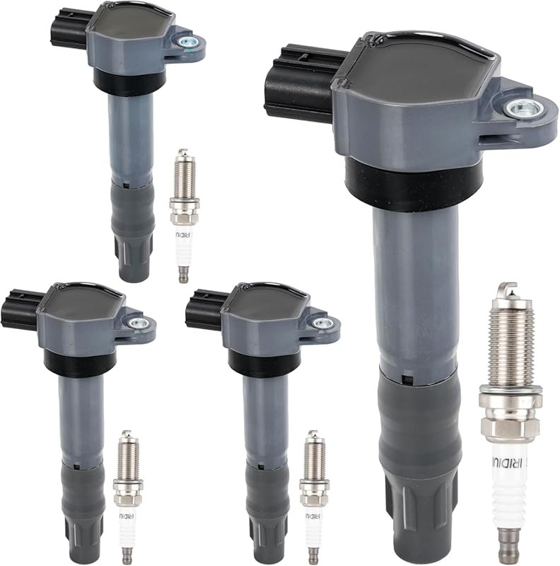 HQPASFY UF532 Ignition Coils & Iridium Spark Plugs for Mitsubishi Lanc