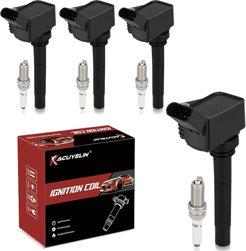 UF716 Set of 4 Ignition Coils & Iridium-Platinum Spark Plugs for 2014-