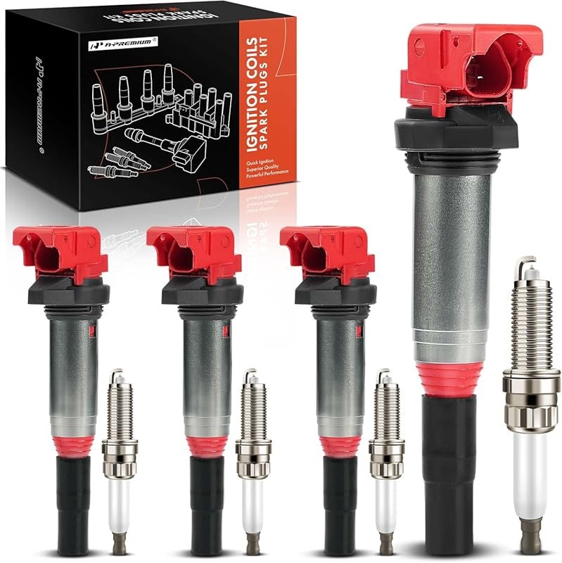 A-Premium Ignition Coil & Iridium Spark Plugs for Mini Cooper 1.6L 200