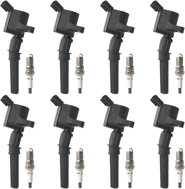 Set of 8 Ignition Coil Packs & Iridium Spark Plugs for 5.4L/4.6L Ford 