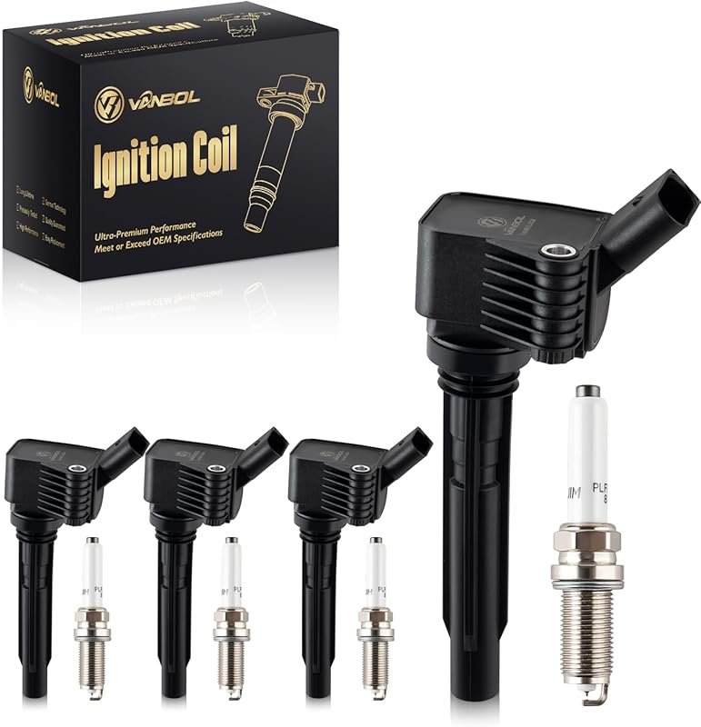 UF716 4-Pack Ignition Coils & Spark Plugs for 2014-2025 VW Jetta Golf 