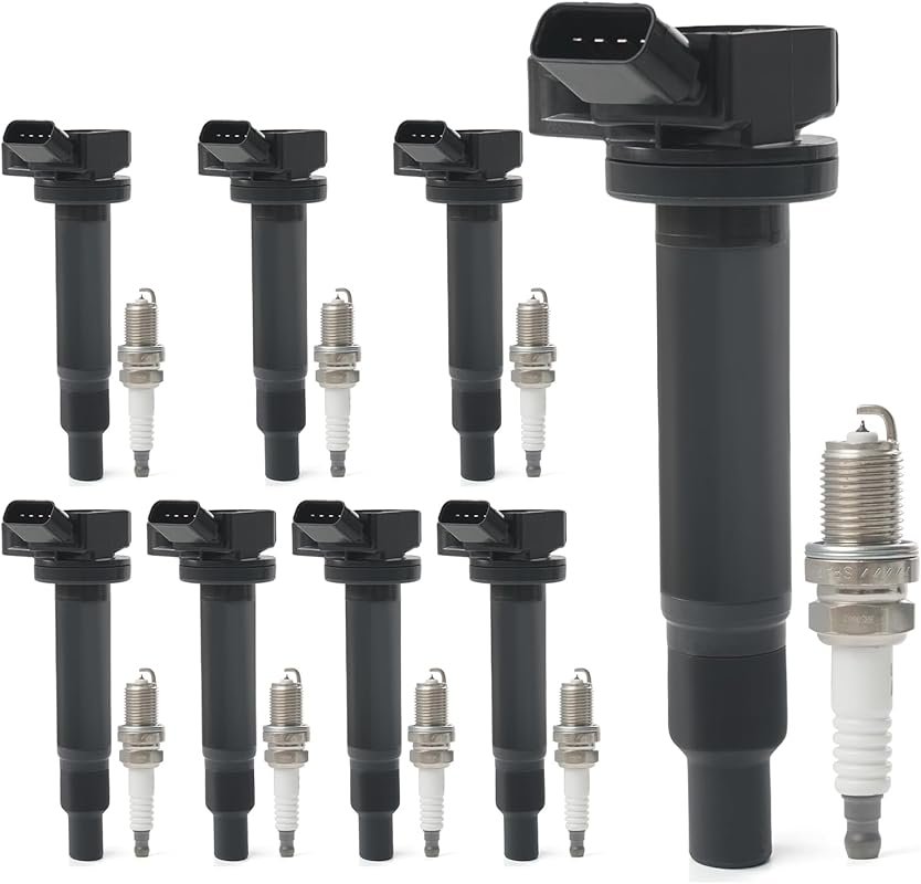 Set of 8 Ignition Coil Packs & Iridium Spark Plugs for Toyota Tundra S