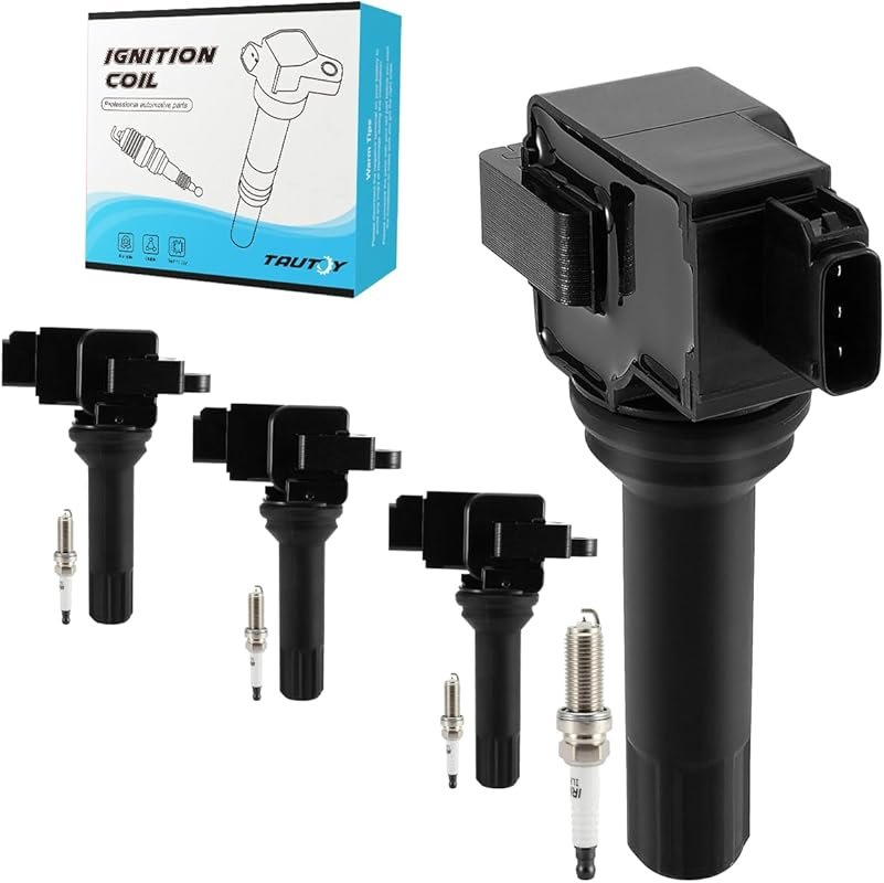 TAUTOY UF664 Ignition Coil & Spark Plugs 4-Pack for Subaru Forester 20
