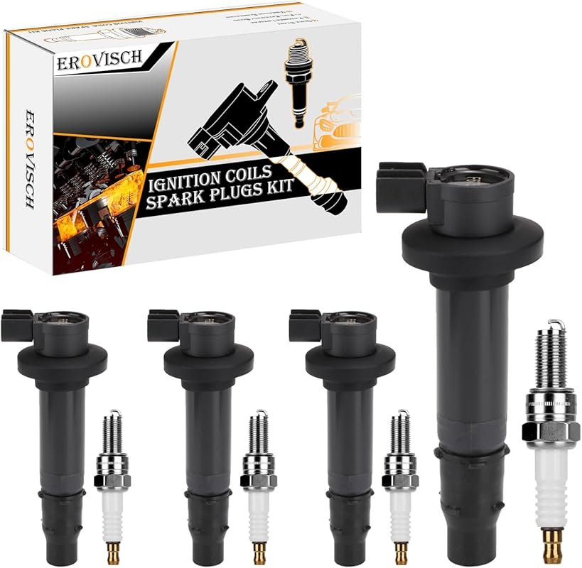 OEM Pack of 4 Ignition Coils & Spark Plugs for Yamaha YZF-R6 1999-2002