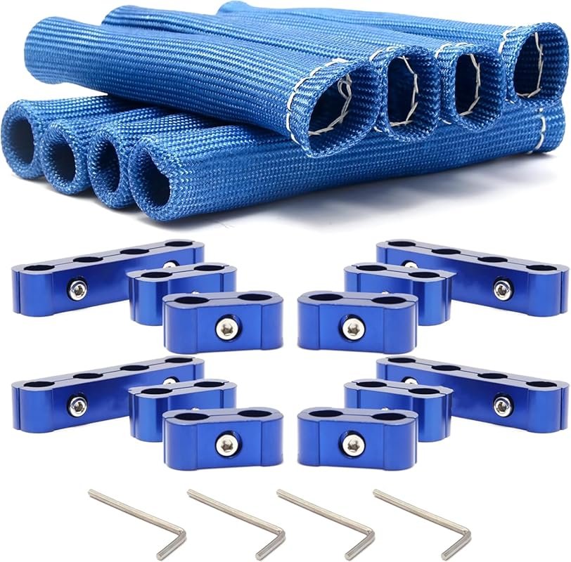 12PCS Spark Plug Wire Separator Kit with 8PCS Heat Shield Sleeves for 