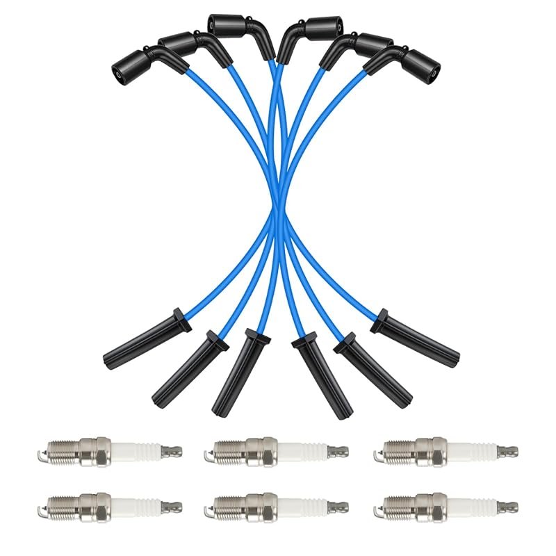Iridium Spark Plug Wire Set 51432 & Plugs for Chevy Impala Malibu, Pon