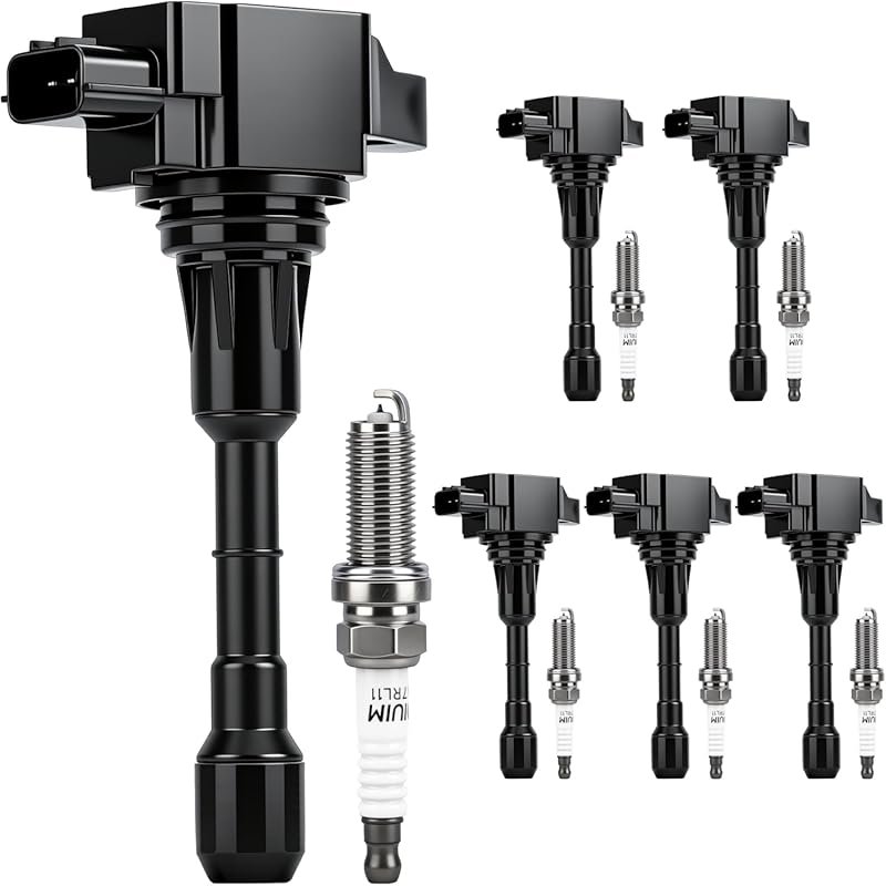 Autoexact Ignition Coil Pack & Iridium Spark Plugs Kit for Nissan Mura
