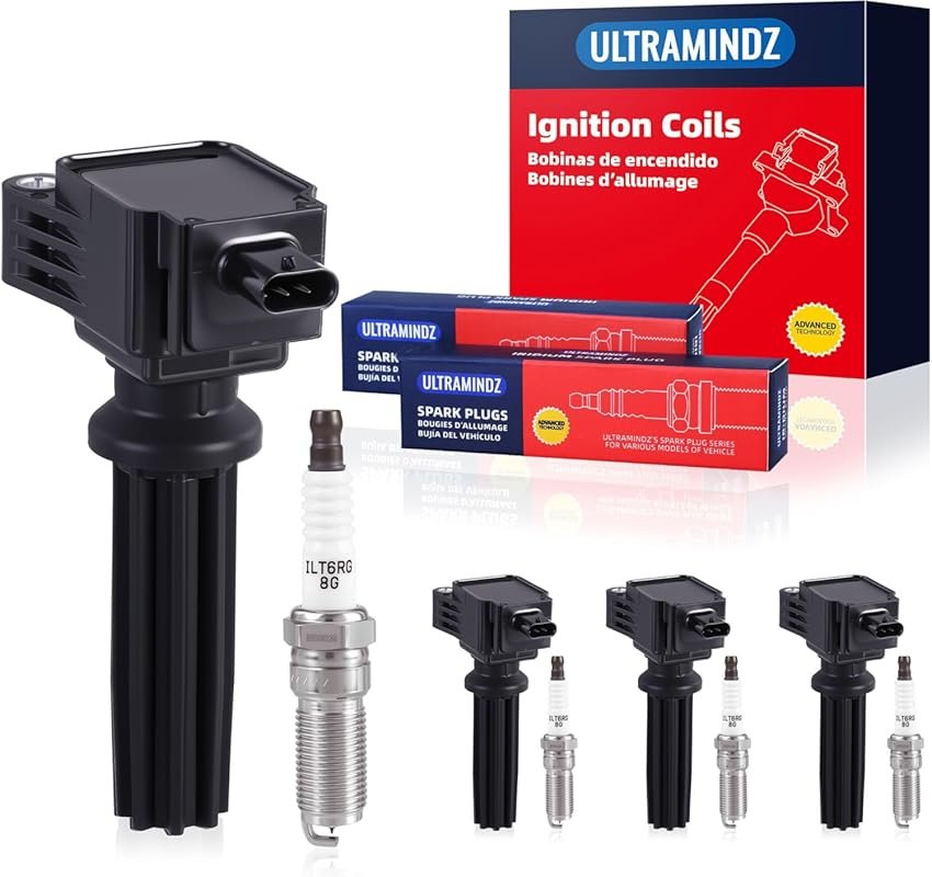 Ignition Coil & Spark Plugs for Ford 2.0L 2.3L Escape Fusion Explorer 