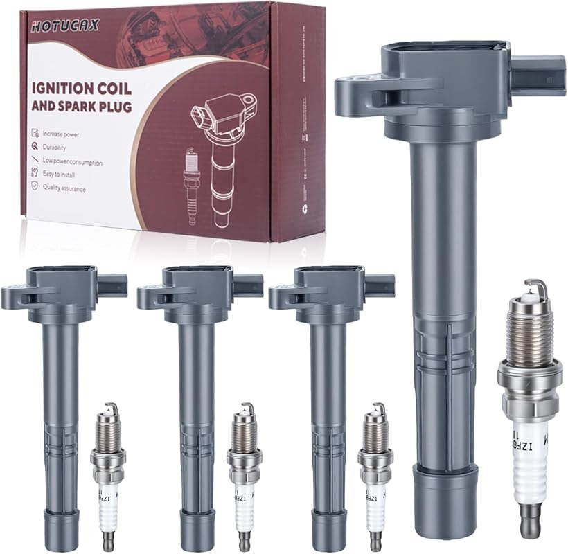 Premium 4-Pack Ignition Coils & Iridium Spark Plugs for Honda RSX, Acc
