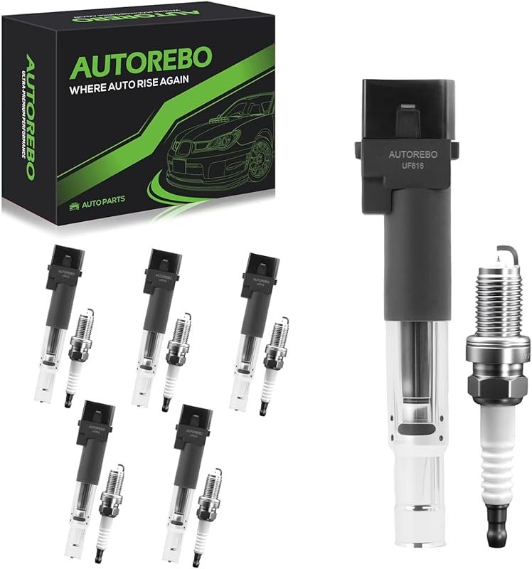 Set of 6 Ignition Coils & Iridium Spark Plugs for Audi Q7, VW Atlas, C