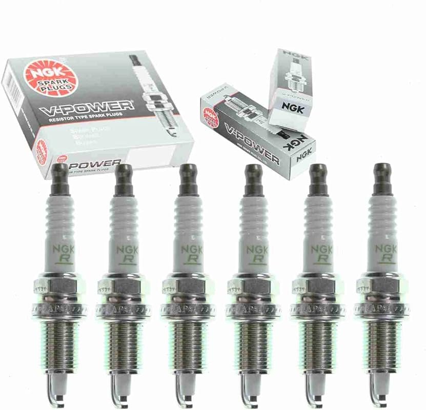 NGK V-Power Spark Plugs 6 Piece Set for Jeep Cherokee 4.0L L6 Engines 