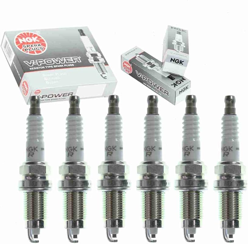 NGK V-Power Spark Plugs 6 Piece Set for Jeep Cherokee 4.0L L6 Engines 