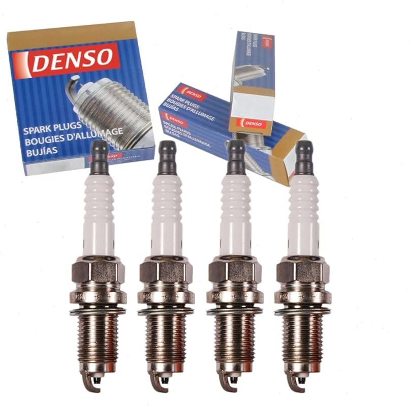 DENSO Standard Spark Plugs 4-Piece Set Compatible with 2002-2011 Honda