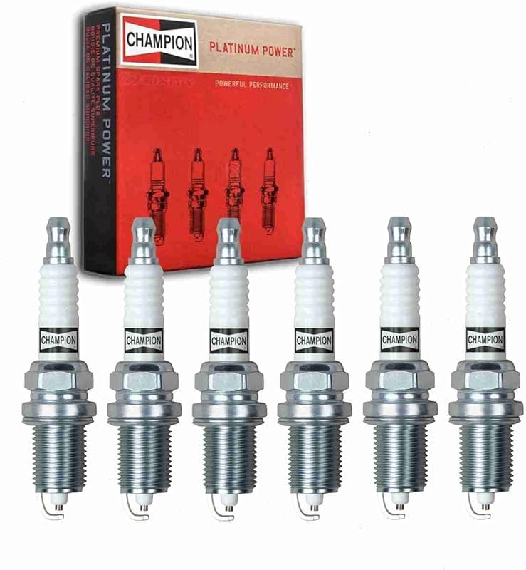 Champion Platinum Spark Plugs 6-Piece Engine Ignition Set for Jeep Lib