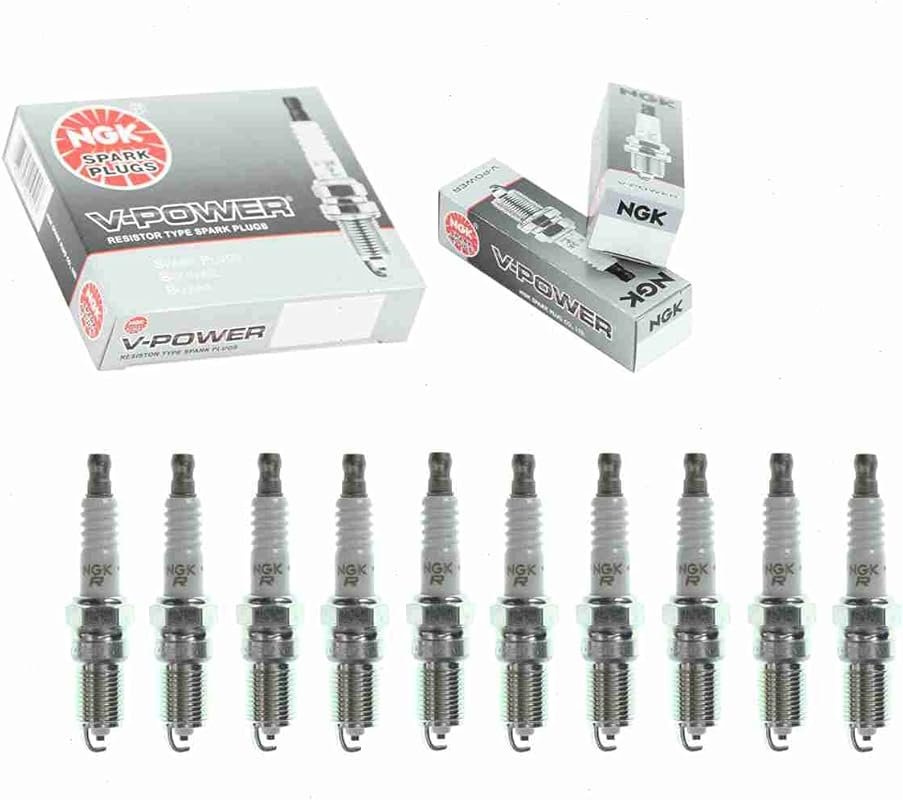 NGK V-Power Spark Plugs 10 Pack for Ford E-450 Super Duty 6.8L V10 200