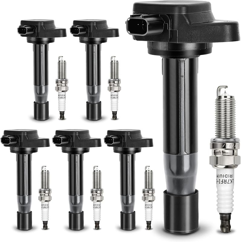 UF603 Ignition Coil and Double Iridium Spark Plug Set for Honda and Ac