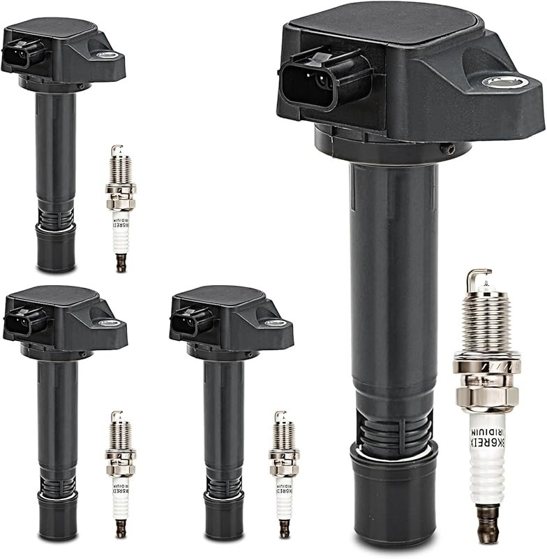 UF582 Ignition Coil and Double Iridium Spark Plugs for 2006-2011 Honda
