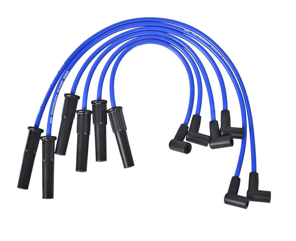 RLP 8.0mm Silicone Spark Plug Wire Set for Ford 4.9L 6 Cylinder HEI Di