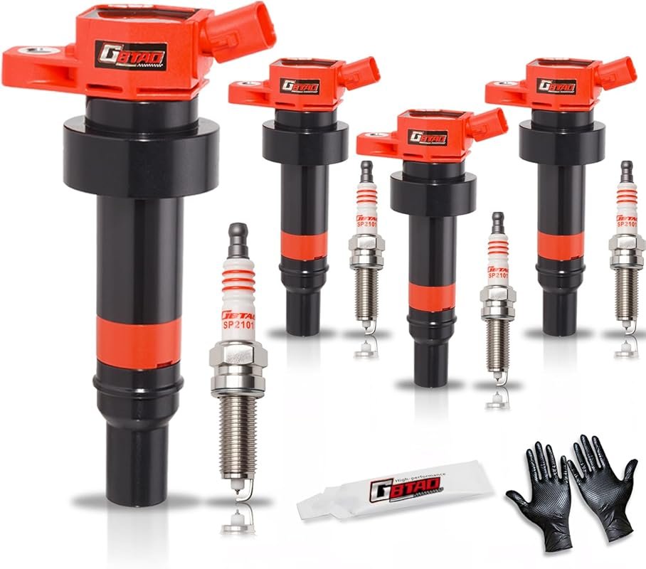 Upgraded Ignition Coil Pack and Iridium Spark Plug Set for Hyundai Acc