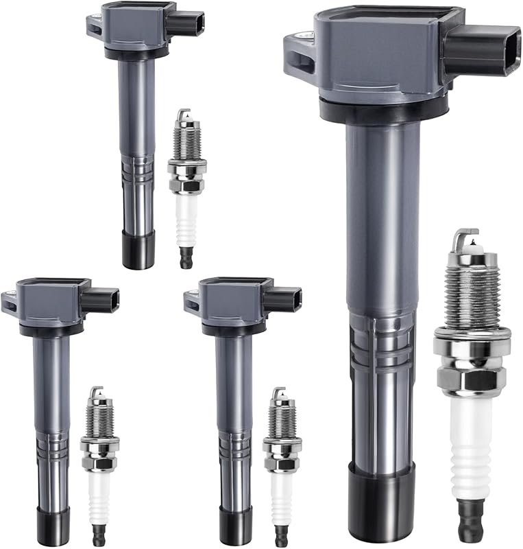 Ignition Coil Pack and Iridium Spark Plug Set of 4 for Honda and Acura
