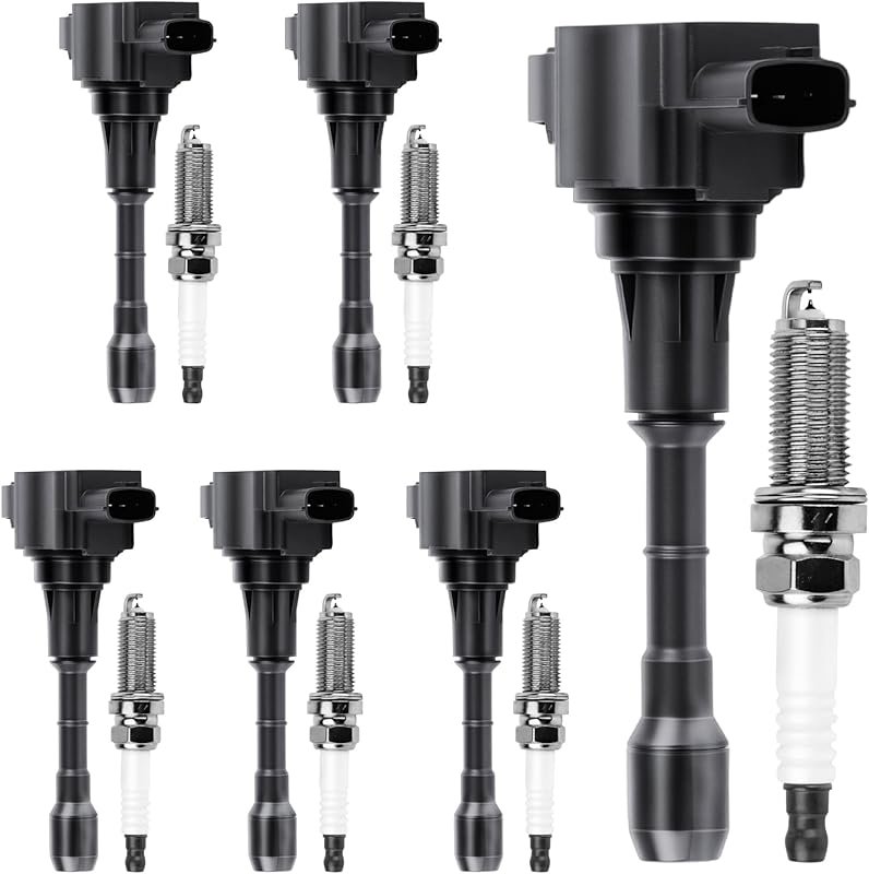 Ignition Coil Pack and Iridium Spark Plug Set for Nissan 370Z and Infi