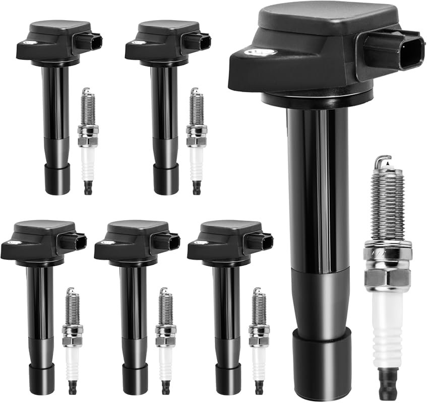6-Piece Ignition Coil and Iridium Spark Plug Set for Honda Accord, Ody