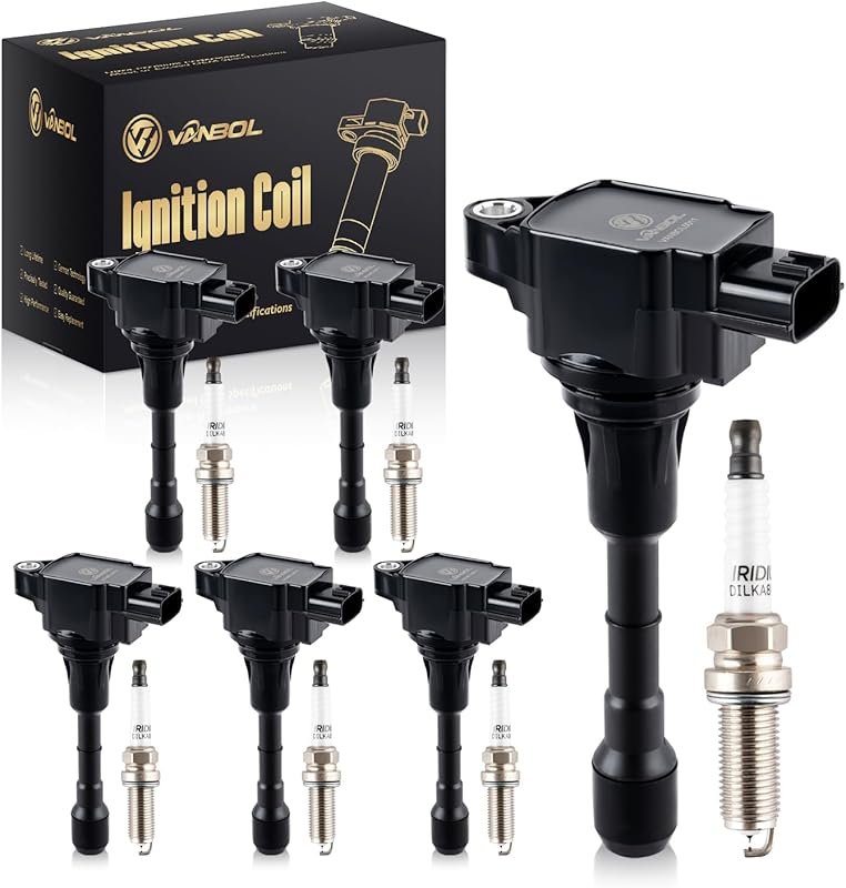 6-Piece Ignition Coil Pack and Iridium Spark Plug Kit for Infiniti 3.7
