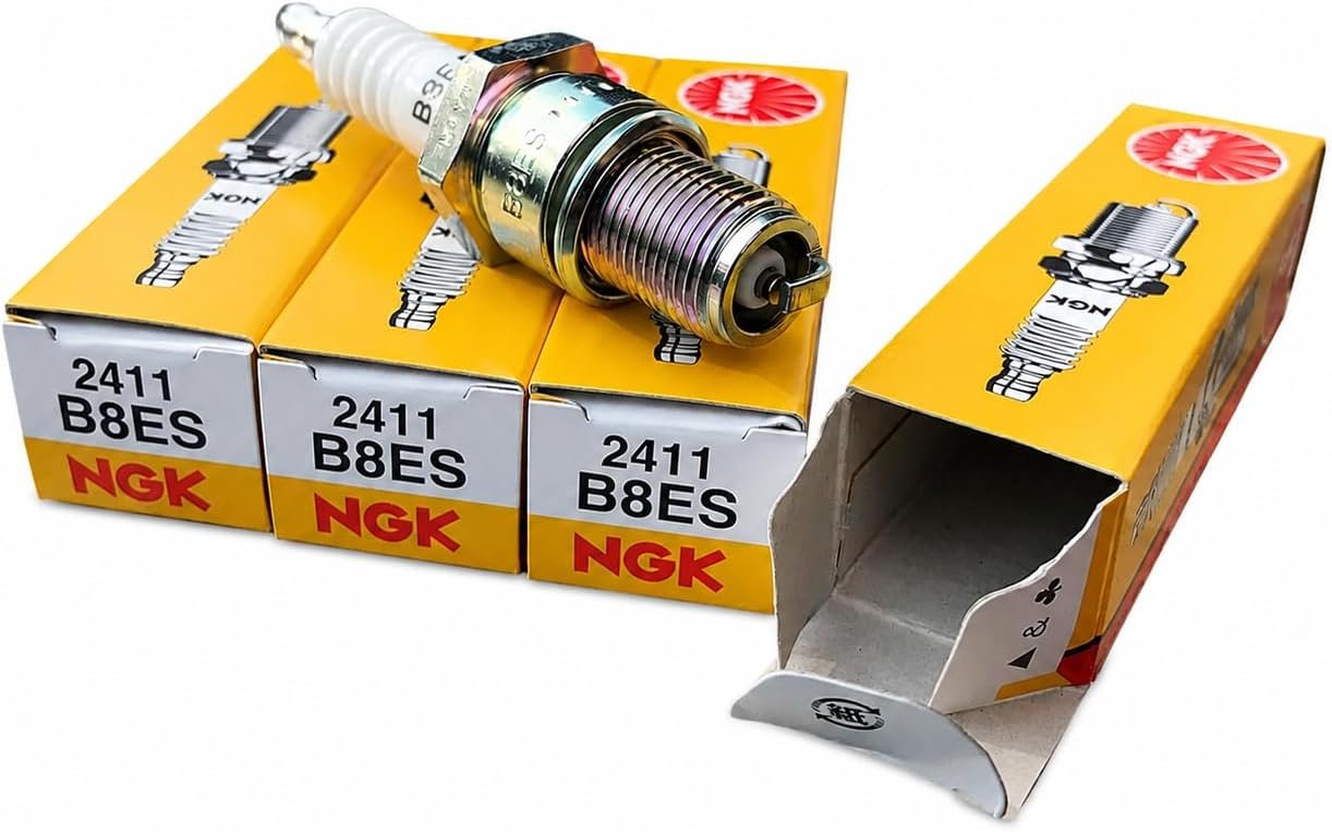 NGK B8ES Standard Spark Plug, 4 Pack, Durable Ignition Components Desi