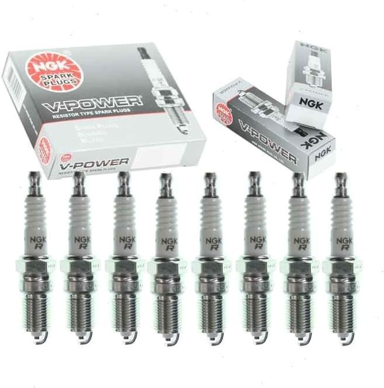 8-Piece NGK V-Power Spark Plugs Compatible with Chevrolet Suburban 150