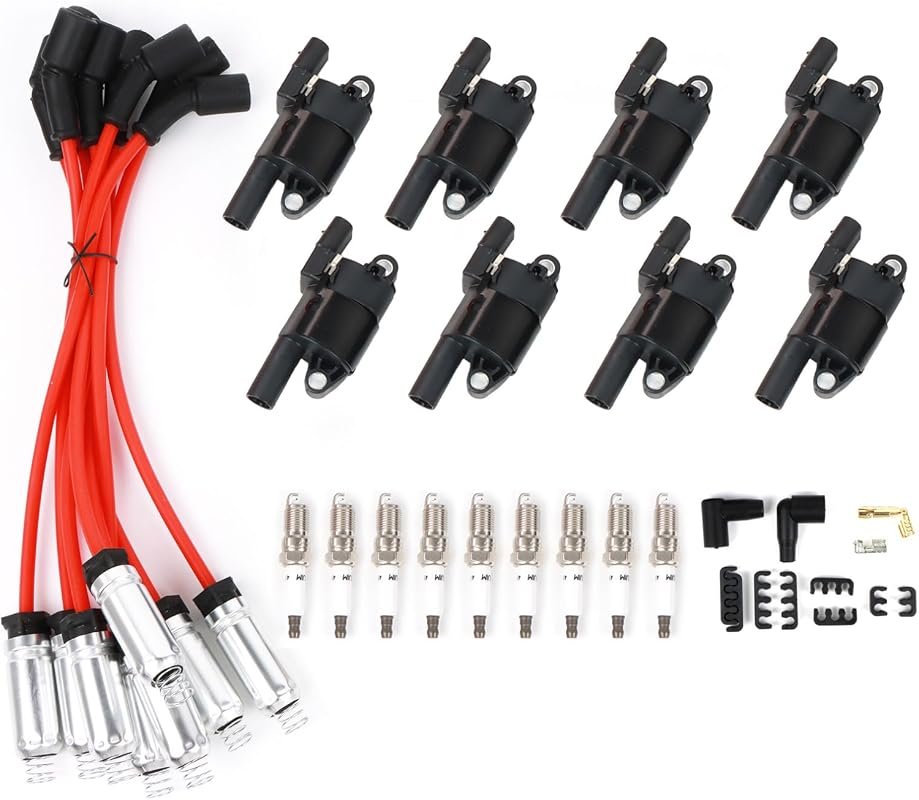 8-Piece Ignition Coil Pack with Iridium Spark Plugs and Wires