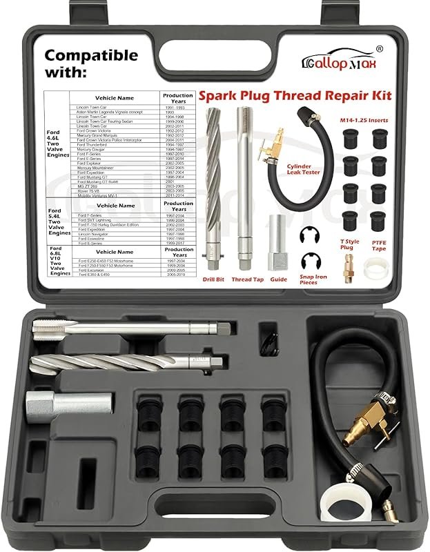 38900 Foolproof Spark Plug Thread Repair Tool Kit for Ford 4.6L, 5.4L,