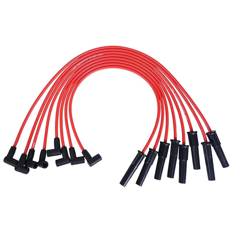 RLP 8.0mm Silicone Spark Plug Wire Set, Red Long Version