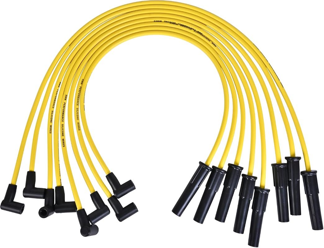 RLP 8.0mm Silicone Spark Plug Wire Set, Yellow