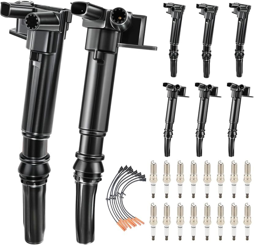 Ignition Coil Pack, Spark Plug, and Wire Set for Ford F-150 and Super 