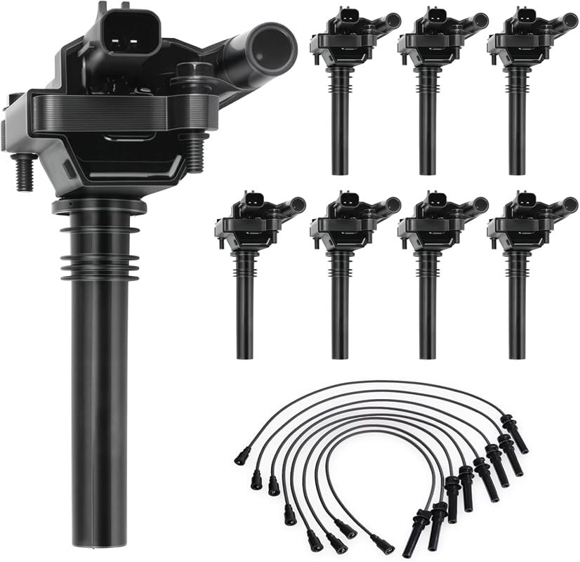 Motorevo 5.7L Hemi Ignition Coil Pack and Wire Set for Dodge Chrysler 