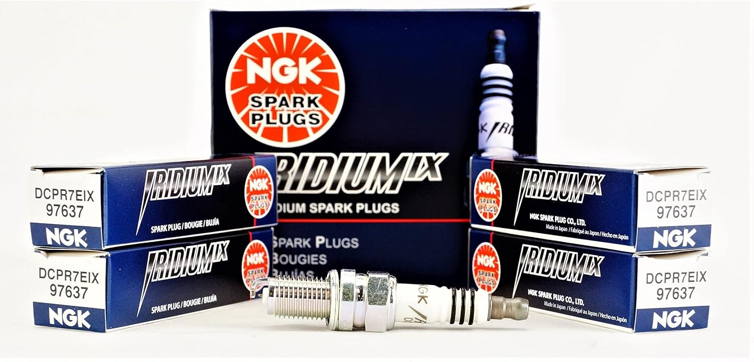 NGK 6046 DCPR7EIX Iridium Spark Plugs Compatible with Harley-Davidson 